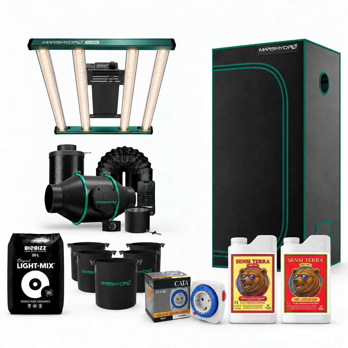 Mars Hydro FC3000 Bitki Yetiştirme Seti (100x100)