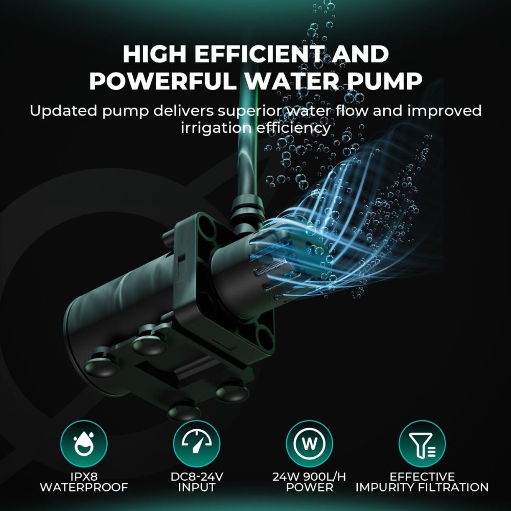 Mars Hydro otomatik damlama sulama sistemi 24W güçlü su pompası 900 L saat akış ve IPX8 su geçirmezlik